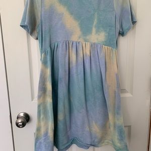 Talulah Tie-Dye Babydoll Style Mini-Dress
